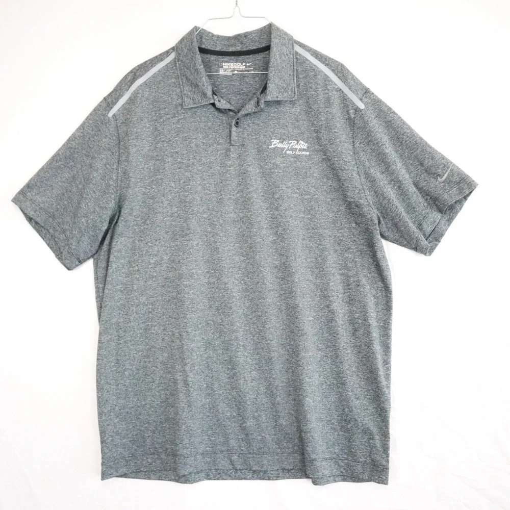 Nike Golf Polo Shirt Mens XL‎ Dri-Fit Tour Performance Bully Pulpit Golf Course